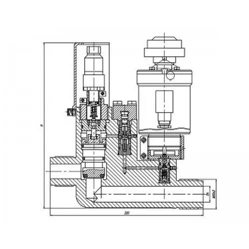 Нержавеющий запорный проходной штуцерный дистанционно-управляемый клапан 521-36.181-05 
